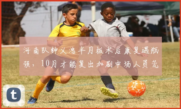 河南队钟义浩半月板术后康复遇瓶颈，10月才能复出加剧中场人员荒